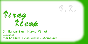 virag klemp business card